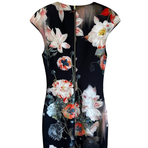 Ted Baker Opulent Bloom Body Con Sleeveless Dress EUC - Picture 5 of 15